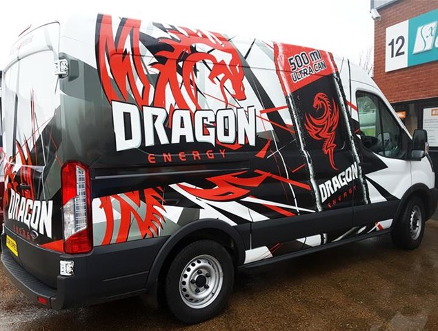Dragon Energy Van Vehicle Graphics Peterborough