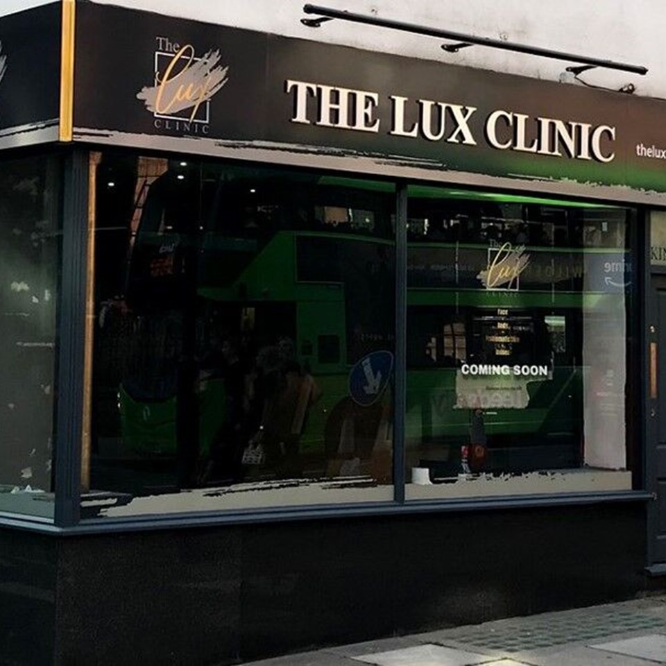 The Lux Clinic Exterior Sign