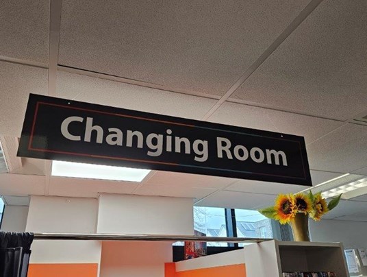 Changing Room Hanging Sign