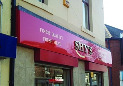Shys Shop Fascia Sign Exterior Signage Newcastle