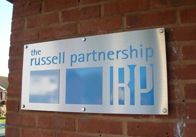 Brushed Stainless Steel Panel On Locators Sign Aylesbury
