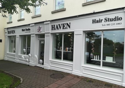 Haven Hair Studio Exterior Signage Mullingar