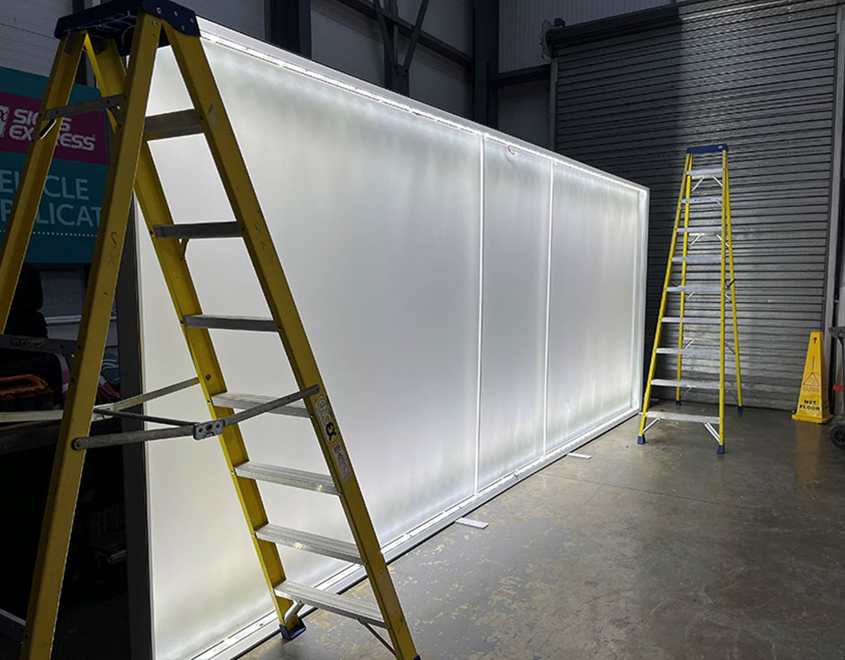 6 Meter Illuminated Lightbox Installation for Glasgow Science Centre