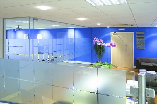 Office Window Graphics Frosted Privacy Glass Covering Swindon