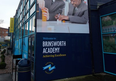 Brinsworth Academy Printed Aluminium Composite Panels External Sign Signs Express Sheffield and Rotherham