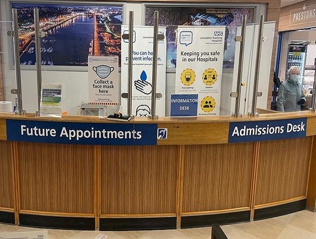 Architectural Wood Effect Vinyl Applied To Refurbishment Reception Preston