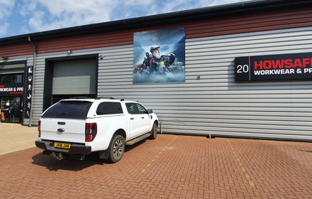 Howsafe signage update with Flexface signs and PVC banners