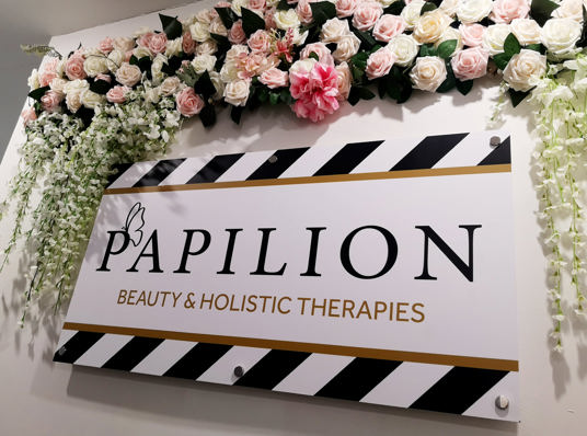 Interior signage for shops and retail