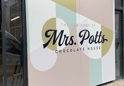 Mrs Potts Chocolate House Hoarding Big