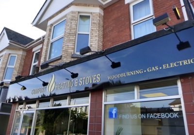 Black Aluminium Composite Panel With Black Acrylic Letters Finished In Gold