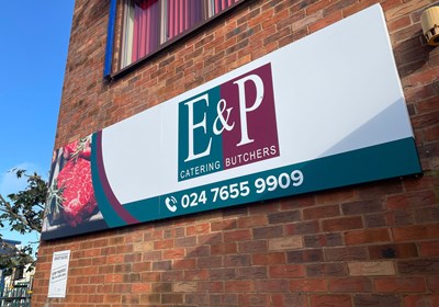 Tray Sign for E&P Catering, Coventry