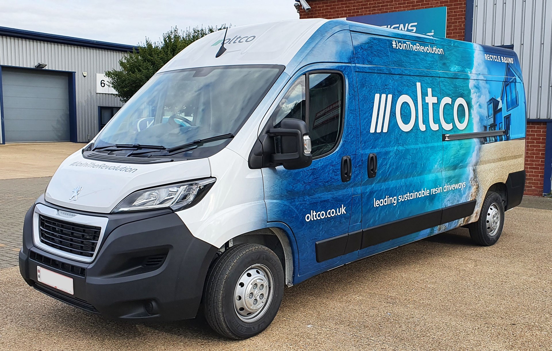 Peugeot Boxer sides wrapped for Oltco Peterborough