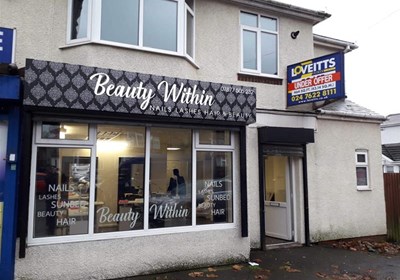 Beauty Within Shop Sign And Window Graphics Coventry