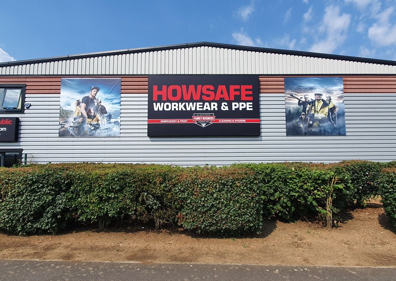 Howsafe Side View With Banners