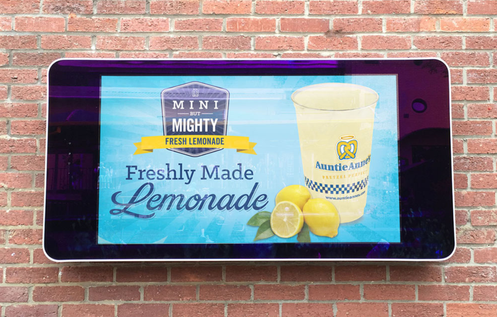 Wall-mounted digital display screens