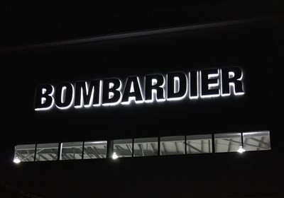 LED Illuminated Built Up Letters Bombardier Signs Express Sheffield And Rotherham