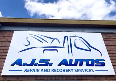 Acm Tray Sign For Car Repair Shop Swindon