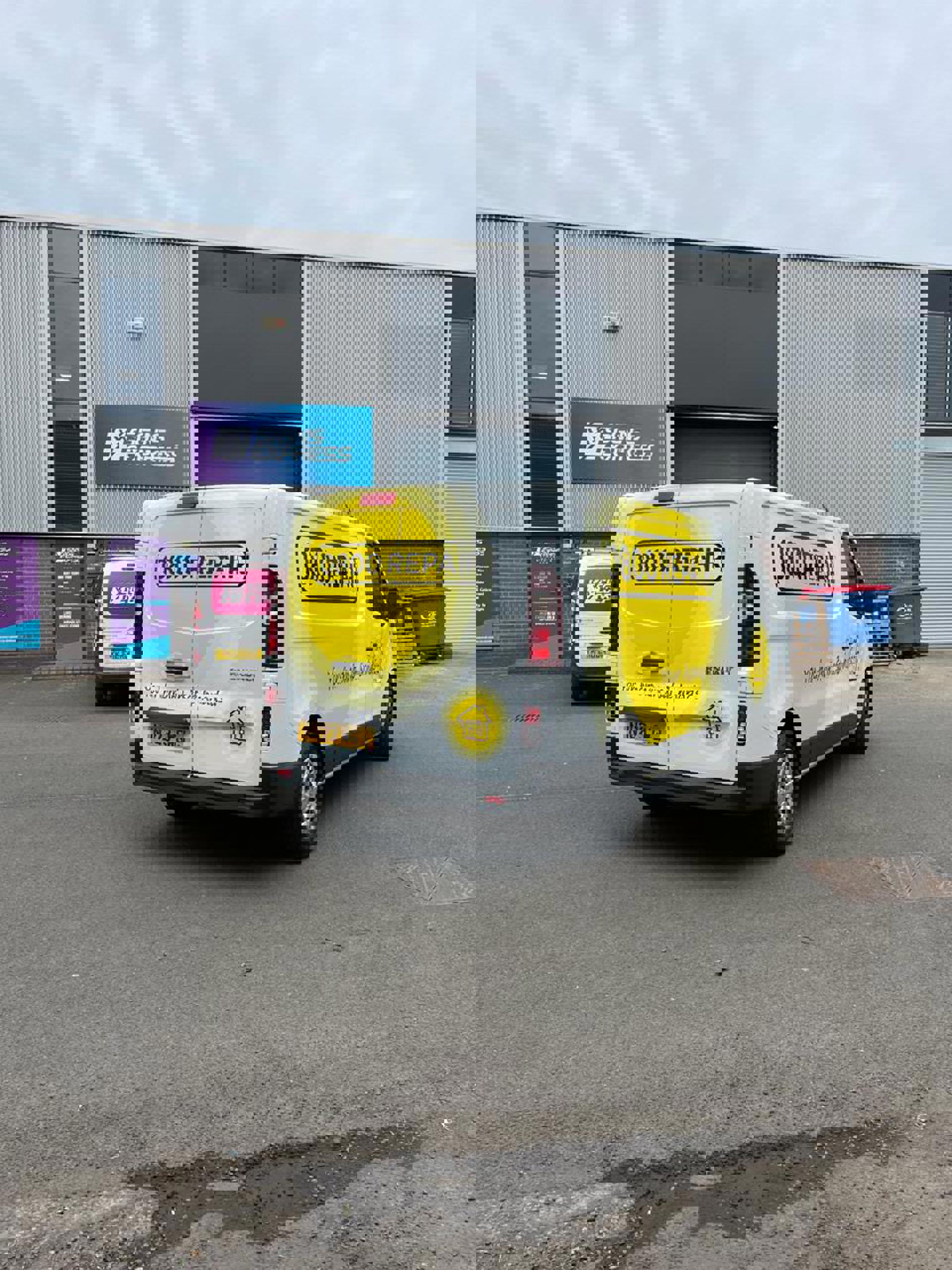 Van Graphics For 0800 Repair By Signs Express Gateshead