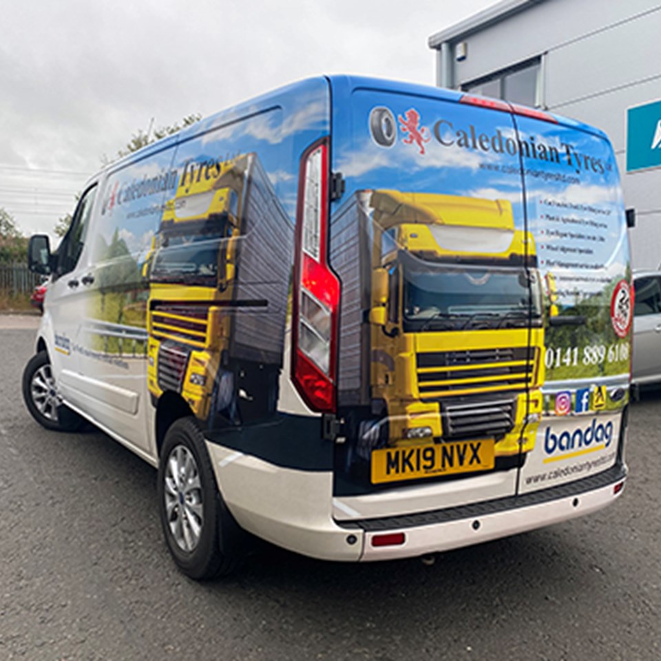 Transitback Vehiclegraphics Fleet Caledoniantyres Sxglasgow