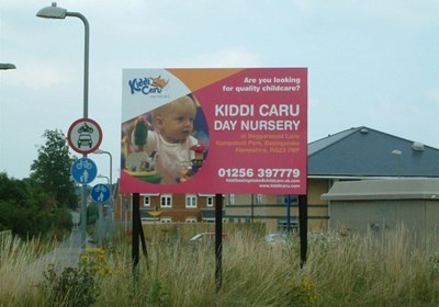 Kidi Caru Free Standing Exterior Sign In Full Colour Reading