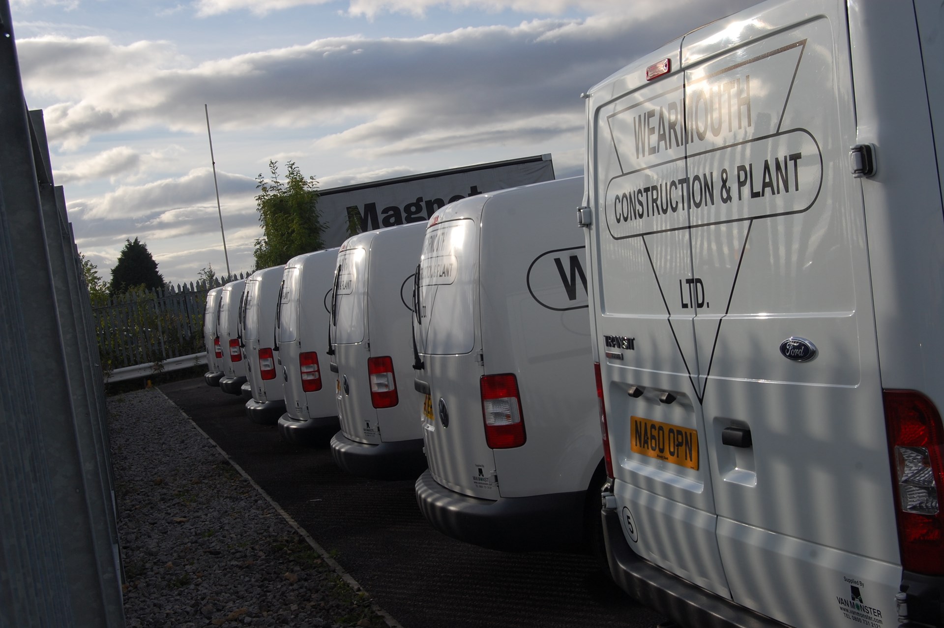 Fleet Of Vans For Construction And Plant
