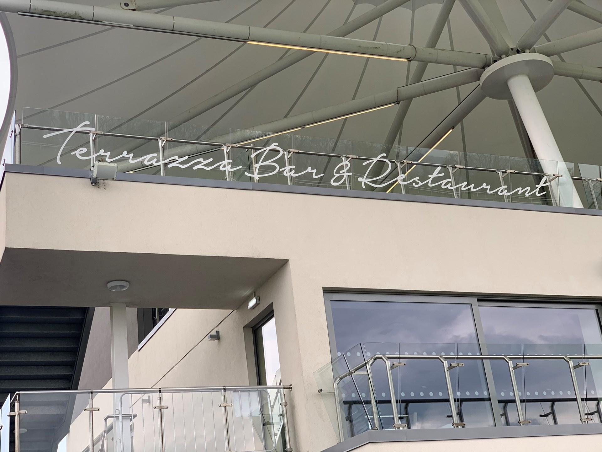 Bath Racecourse Bottega White Flat Cut Acrylic Letters (Bath)