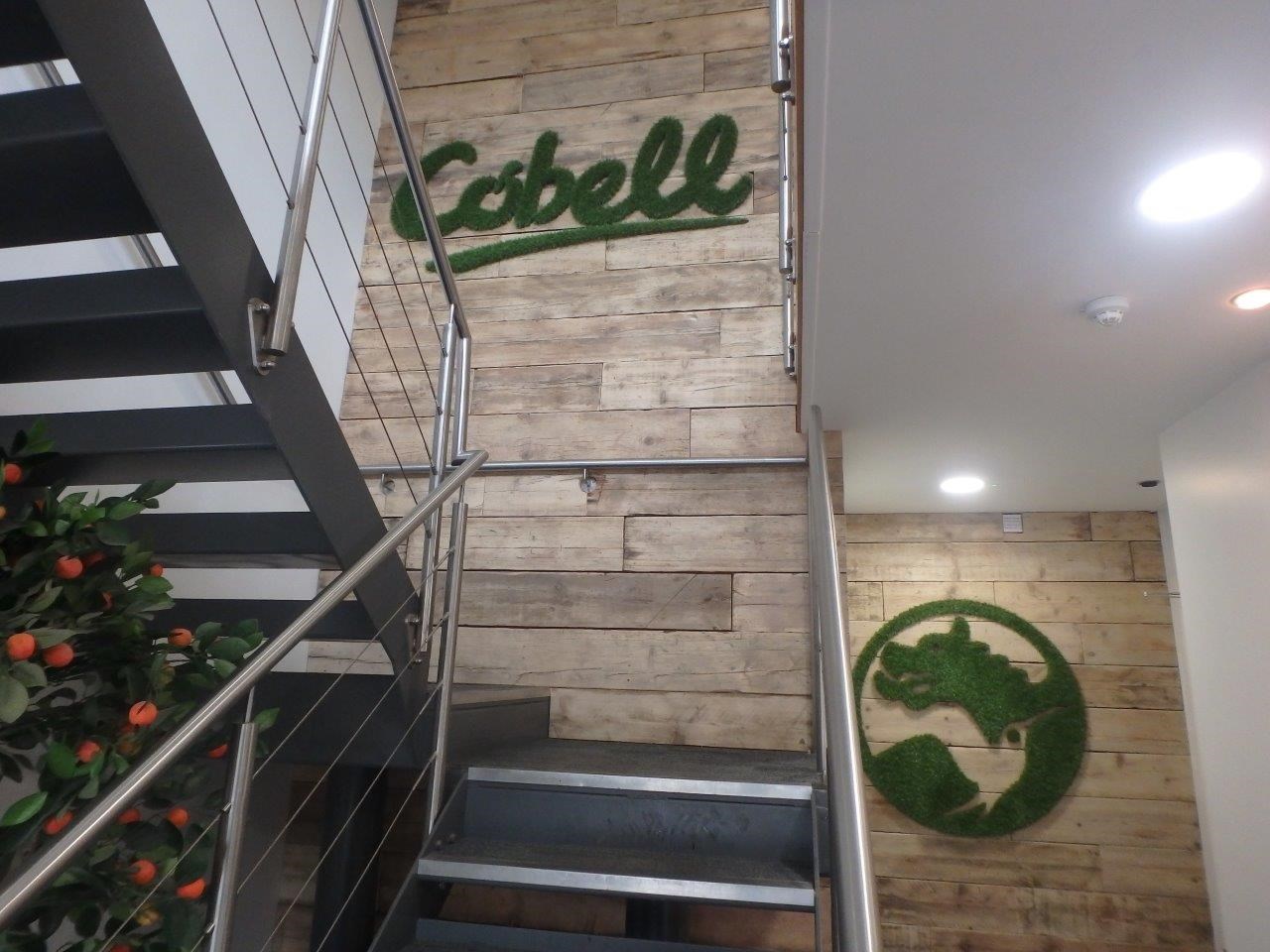 Interior Display Signs Bespoke Logo And Text In Artificial Grass For Cobell, Exeter
