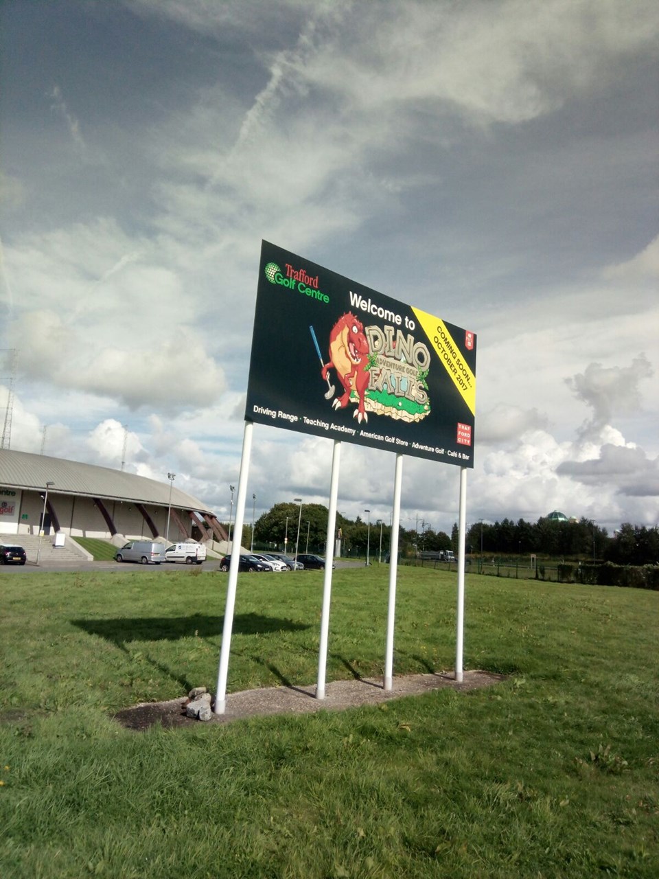 Post & Panel Sign Trafford Golf Manchester