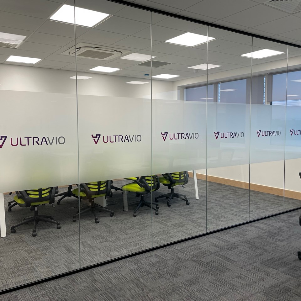 Frosted Manifestation With Surface Mounted Digital Print For Ultravi By Signs Express Slough
