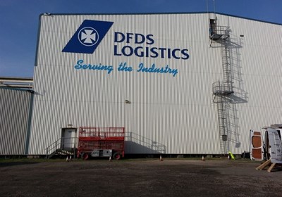 DFDS Logistics Exterior Signage Grimsby