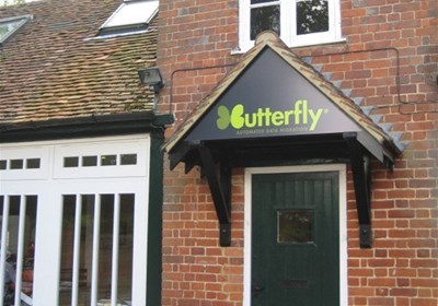 Butterfly Cut To Fit Fascia Sign Slough