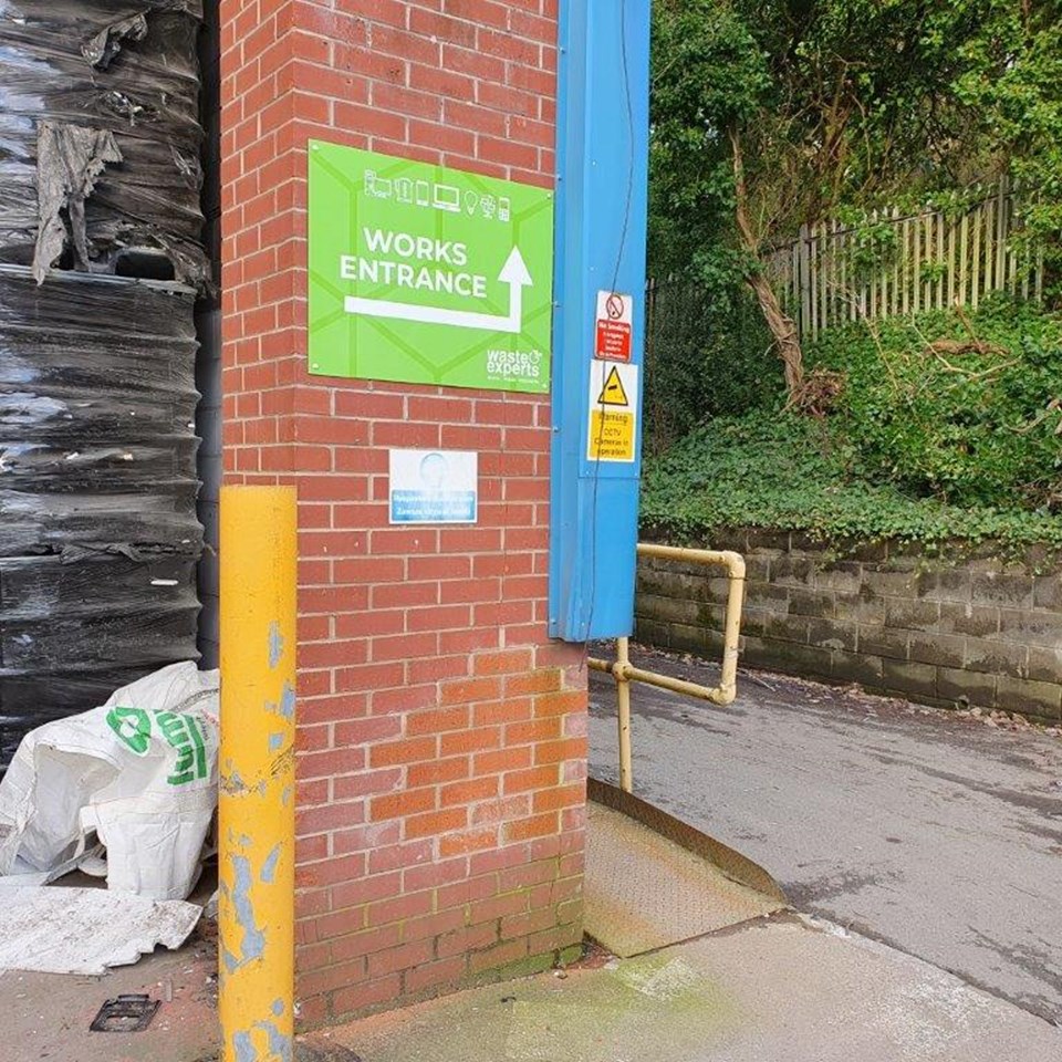 Wayfinding Entrance Sign For Waste Experts