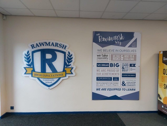 Rawmarsh Community School Internal Signage Signs Express Sheffield and Rotherham
