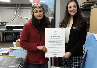 Sara From Signs Express Cardiff And Poppy From Global Gardens Project