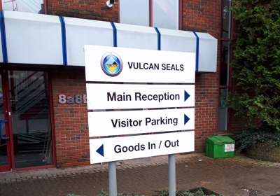 Vulcan Seals Directional Signage Signs Express Sheffield and Rotherham