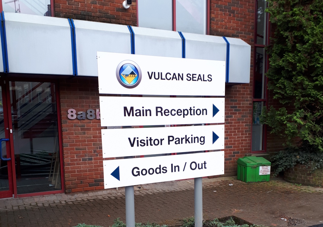 Vulcan Seals Directional Signage Signs Express Sheffield and Rotherham